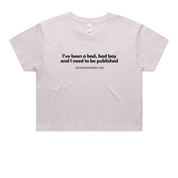 Bad, bad boy crop (lavender) Thumbnail